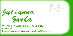 julianna zarka business card